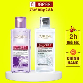 Nước Tẩy Trang Loreal 95ml Mini Micellar CHÍNH HÃNG-Tẩy Trang L Oreal Tím/Xám Cho Da Dầu Mụn Khô Nhạy Cảm Japari