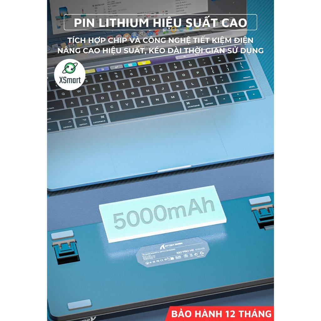 Bàn Phím Gaming Không Dây Rapid Trigger Attack Shark X82 PRO HE LED RGB 3 Mode Pin Sạc Keycap PBT | BigBuy360 - bigbuy360.vn