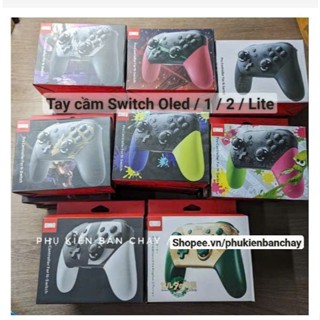   Sẵn hàng VN  Tay cầm kết nối không dây cho máy chơi game Switch Pro ver 1 ver 2 Lite Oled có wake 