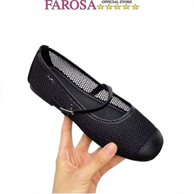 Giày đế bằng nữ vải lưới FAROSA - H135 giày búp bê nữ mùa hè siêu nhẹ thoáng khi cực hót