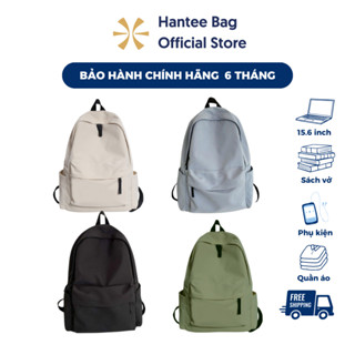 Balo Ulzzang Nhiều Ngăn Vải Đen Trơn Chống Nước Cao Cấp Thời Trang Đi Học, Đi Chơi LAMODA BL011