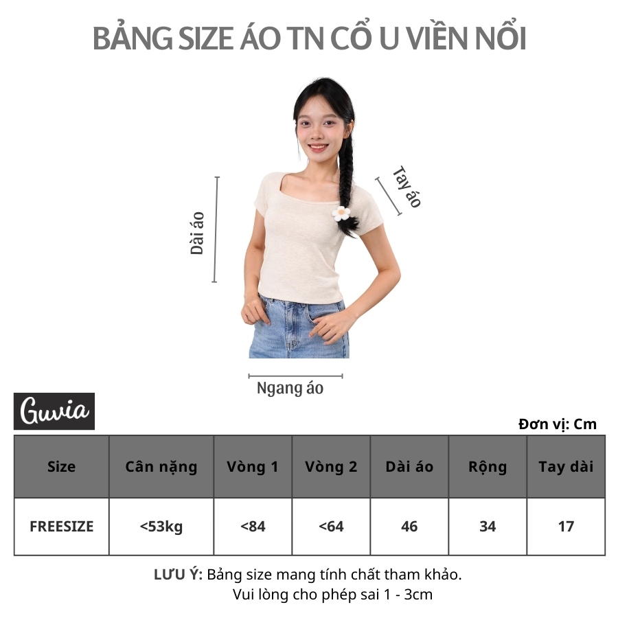 [Bản Mới] Áo Thun Cúp Cổ Vuông Ôm Gọn Tôn Dáng chất tăm mịn mát mặc thoải mái Guvia ADD58 | BigBuy360 - bigbuy360.vn