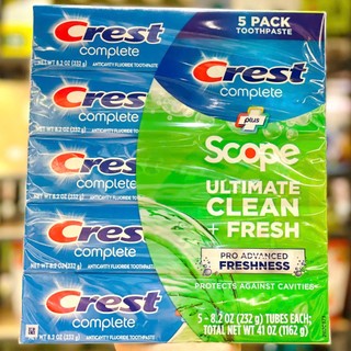 Kem Đánh Răng Crest Complete Plus Scope Advanced Active Foam Toothpaste 232g