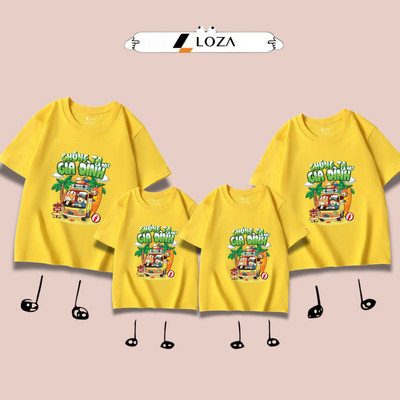 Áo phông gia đình LOZA KIDS chúng ta là một gia đình 2026 - Áo đồng phục gia đình du lịch biển – Mã GĐ3142