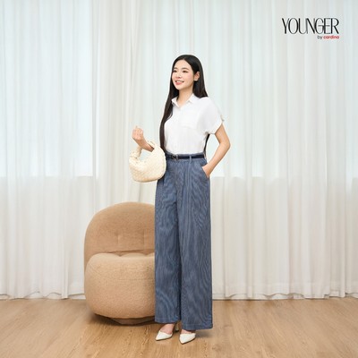 Quần jean YOUNGER BY CARDINA dáng suông kẻ sọc trendy năng động 5YQJR02