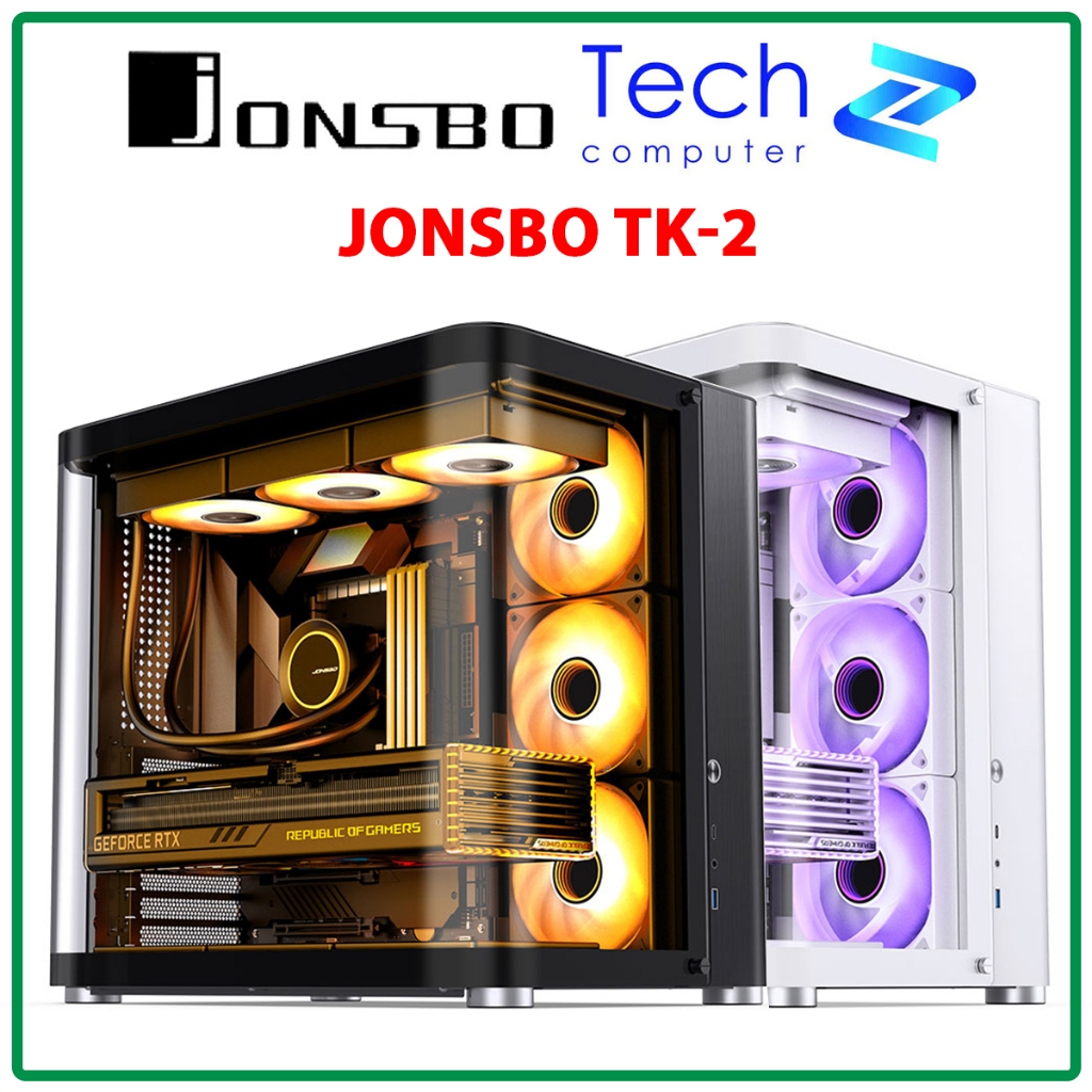 Vỏ Case Jonsbo TK-2 – ATX Mid Tower – Mặt Kính Cong Panorama – Hỗ Trợ Main ATX / M-ATX / ITX