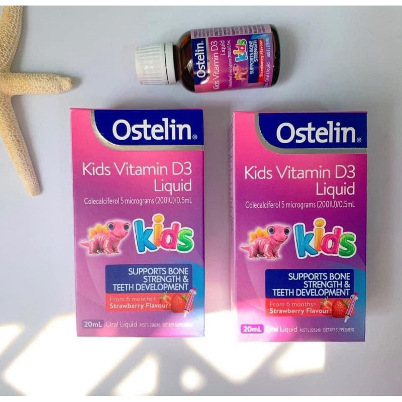 Vitamin D3 Ostelin Infant Drop 2,4ml Và Ostelin Kid Liquid 20ml