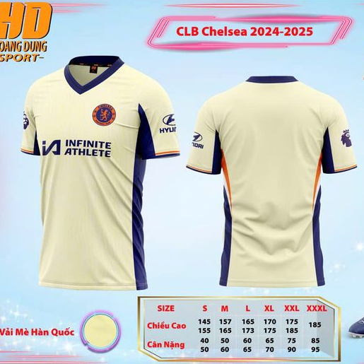 Bộ Áo Bóng Đá CLB Chen Sea 3rd - Quần Áo Đá Banh Đẹp Form Chuẩn - Chất Thun Co Giãn Thoáng Mát