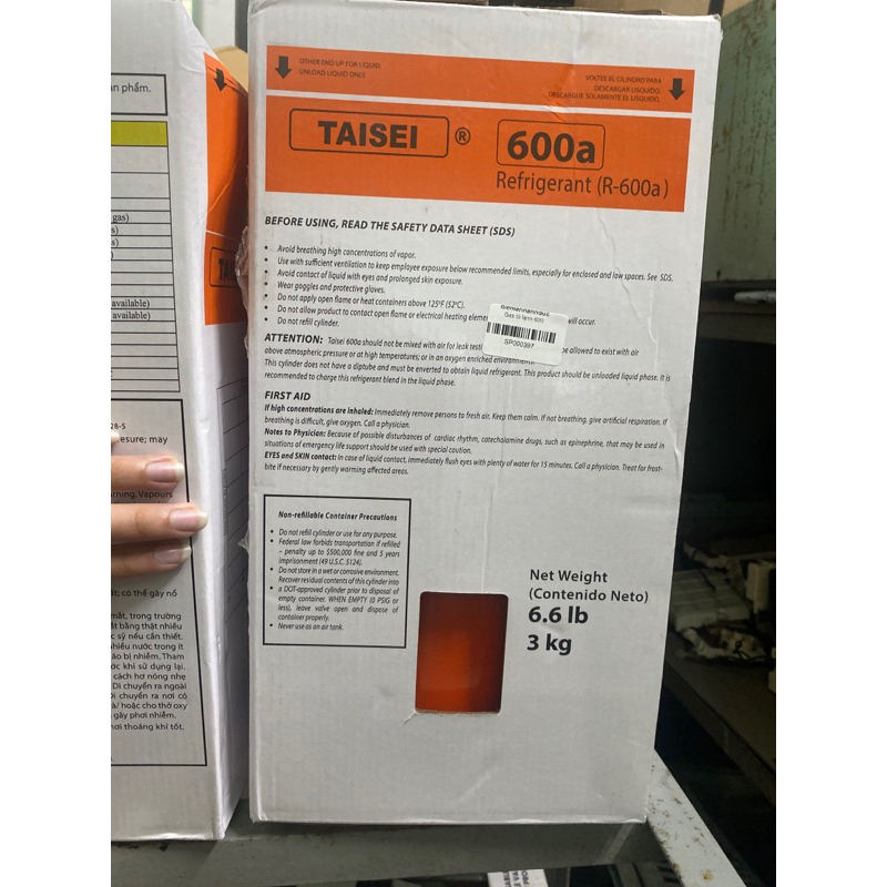GAS TỦ LẠNH r134a THANH KIM LONG, 600a, 134a taisei (loại tốt)