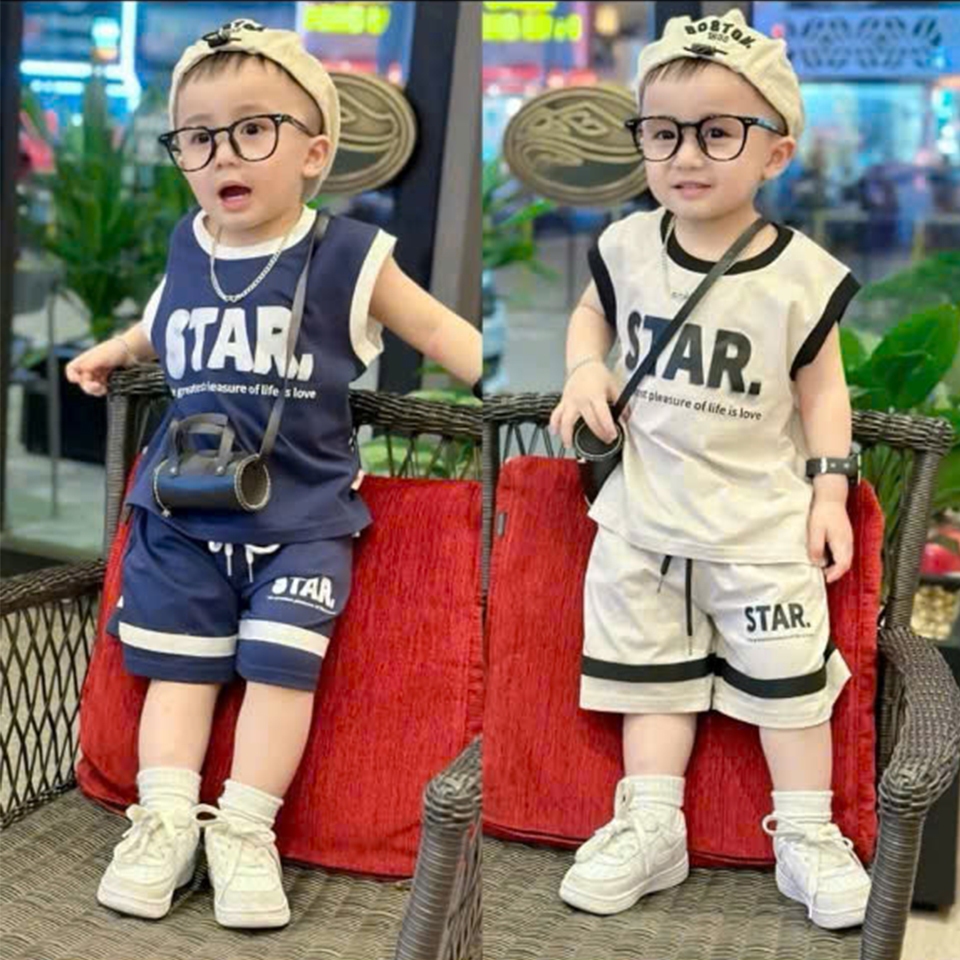 Set bộ quần áo mùa hè mẫu STAR