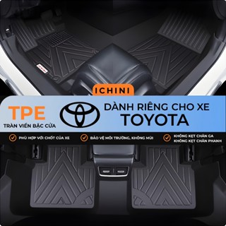 Thảm lót sàn Vios, Yaris Cross, Corolla Cross, Veloz, Avanza tràn viền bậc cửa TPE, bao trọn thành xe ICHINI