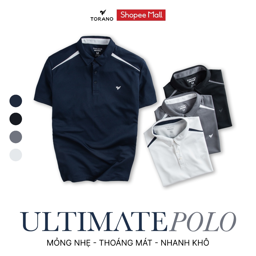 Áo polo nam thể thao can vai TORANO ngắn tay form chuẩn phong cách nam tính FSTP001 | BigBuy360 - bigbuy360.vn
