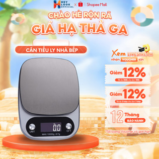 Cân Tiểu Ly Điện Tử Nhà Bếp KANIC 5kg, 10kg 0.1g Hợp Kim Thép Chính Xác Cao Tính Năng Trừ Bì Bảo cân điện tử