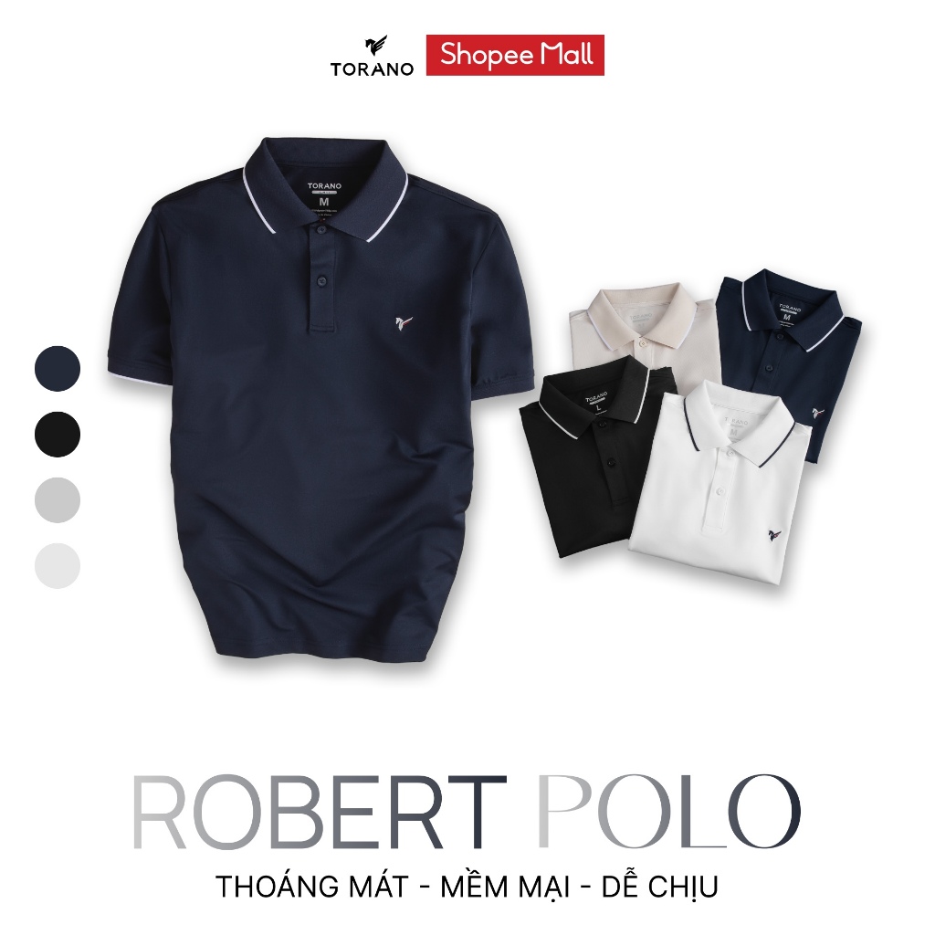 Áo polo nam TORANO ROBERT POLO vải thế hệ mới, có cổ, nhiều màu, thoáng khí ,thanh lịch, sang trọng GSTP048 | BigBuy360 - bigbuy360.vn