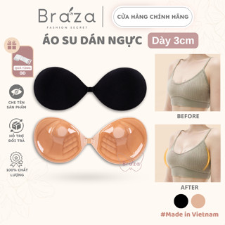 Áo Dán Ngực Đệm Bàn Tay 3cm Cài Trước Nâng ngực Tạo Khe Tặng Kèm Dây Sử Dụng Nhiều Lần Braza-P29