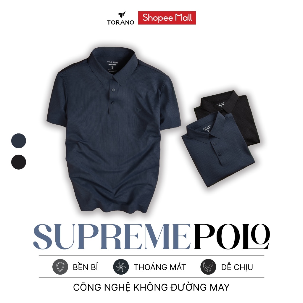 Áo polo nam TORANO SUPREME POLO không đường may, công nghệ ép nhiệt cao cấp, form chuẩn, phong cách nam tính GSTP044 | BigBuy360 - bigbuy360.vn
