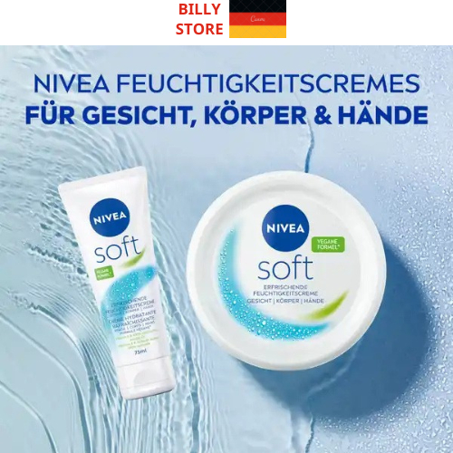 NIVEA Kem dưỡng ẩm tươi mát Soft Cream(Hàng nội địa đức)
