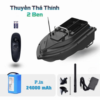 [MẪU MỚI] Thuyền Thả Mồi Câu GPS 1 Ben, 2 Ben ,Thuyền Thả Thính Pin 24.000mAh- Điều Khiển Từ Xa 500m