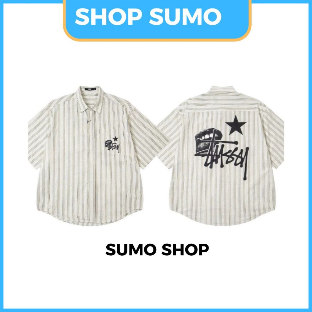 Áo Sơ Mi Nam Nữ In Hình Ngôi Sao Stussy From Rộng Thoáng Mát Dành Cho Các Cặp Đôi_Hàng Hottrend 2025 | BigBuy360 - bigbuy360.vn
