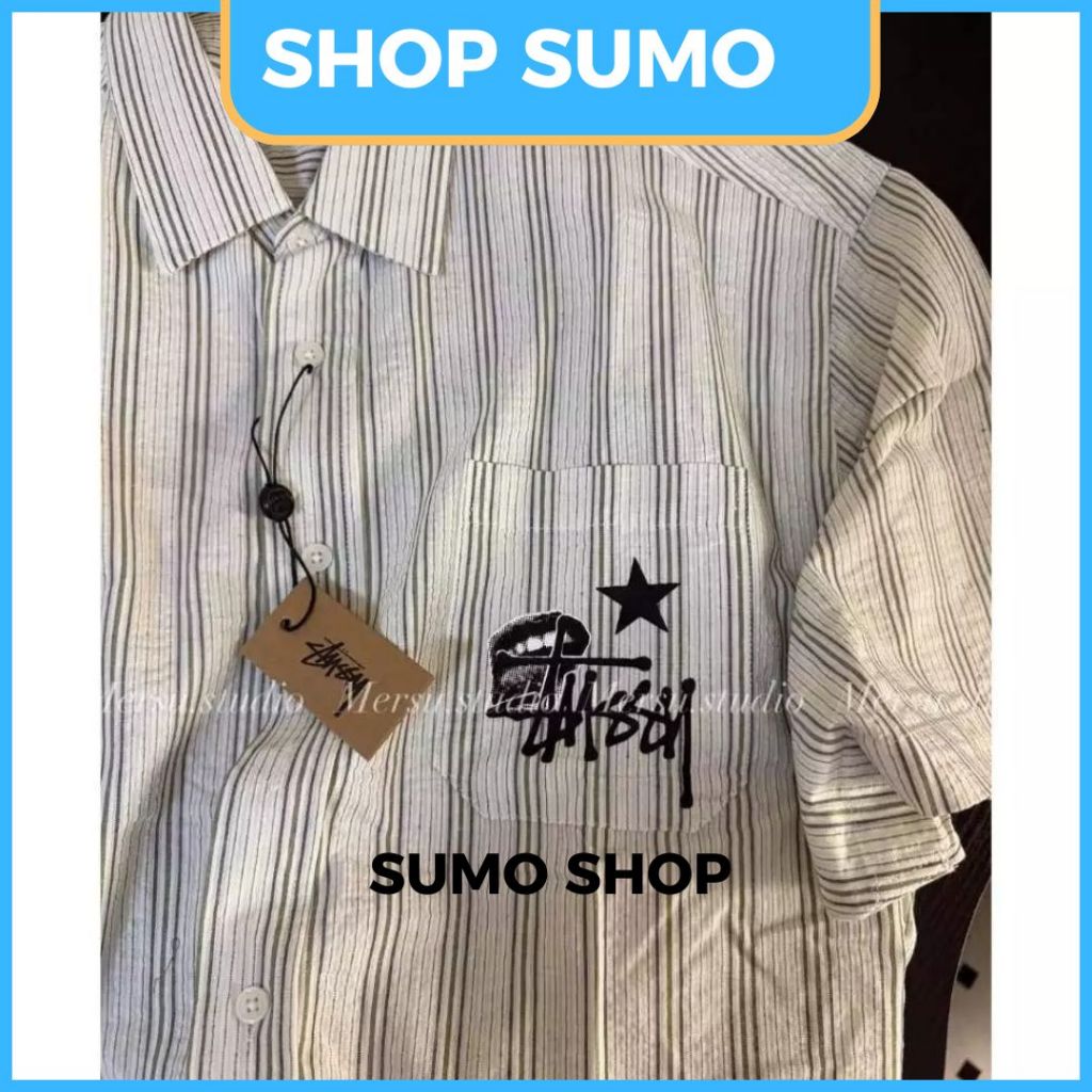 Áo Sơ Mi Nam Nữ In Hình Ngôi Sao Stussy From Rộng Thoáng Mát Dành Cho Các Cặp Đôi_Hàng Hottrend 2025 | BigBuy360 - bigbuy360.vn