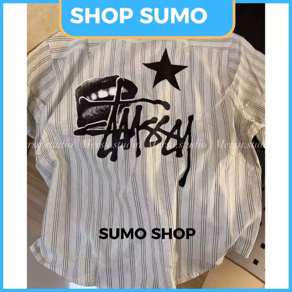 Áo Sơ Mi Nam Nữ In Hình Ngôi Sao Stussy From Rộng Thoáng Mát Dành Cho Các Cặp Đôi_Hàng Hottrend 2025 | BigBuy360 - bigbuy360.vn