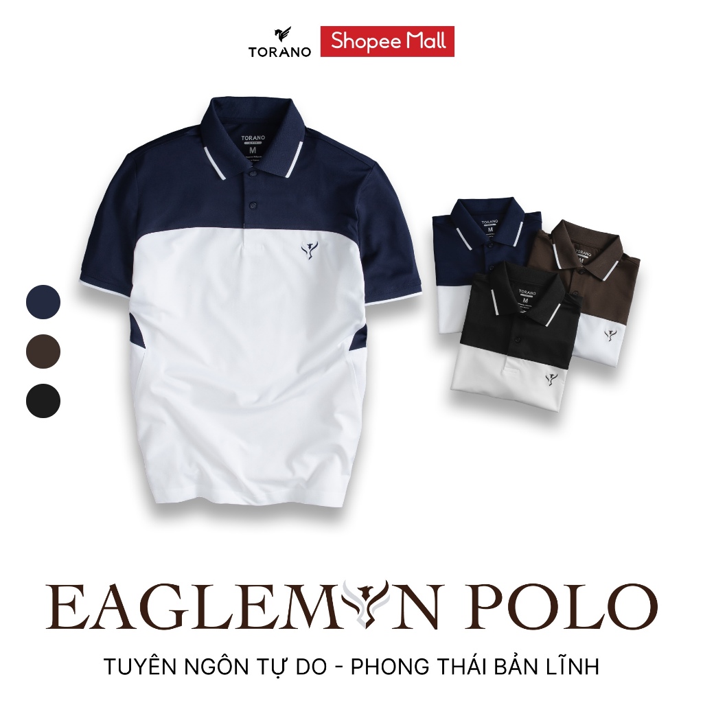 [Mát lạnh trong 3s đầu tiên] Áo polo nam TORANO EAGLEMAN POLO can phối, thấm hút tốt, nhanh khô, thoáng khí GSTP047 | BigBuy360 - bigbuy360.vn