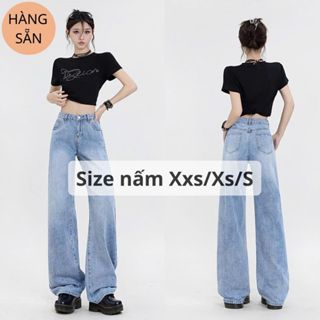   Suông nấm lùn size xxs Quần jean suông ống rộng dành cho nấm lùn size Xxs Xs S Mã J102 