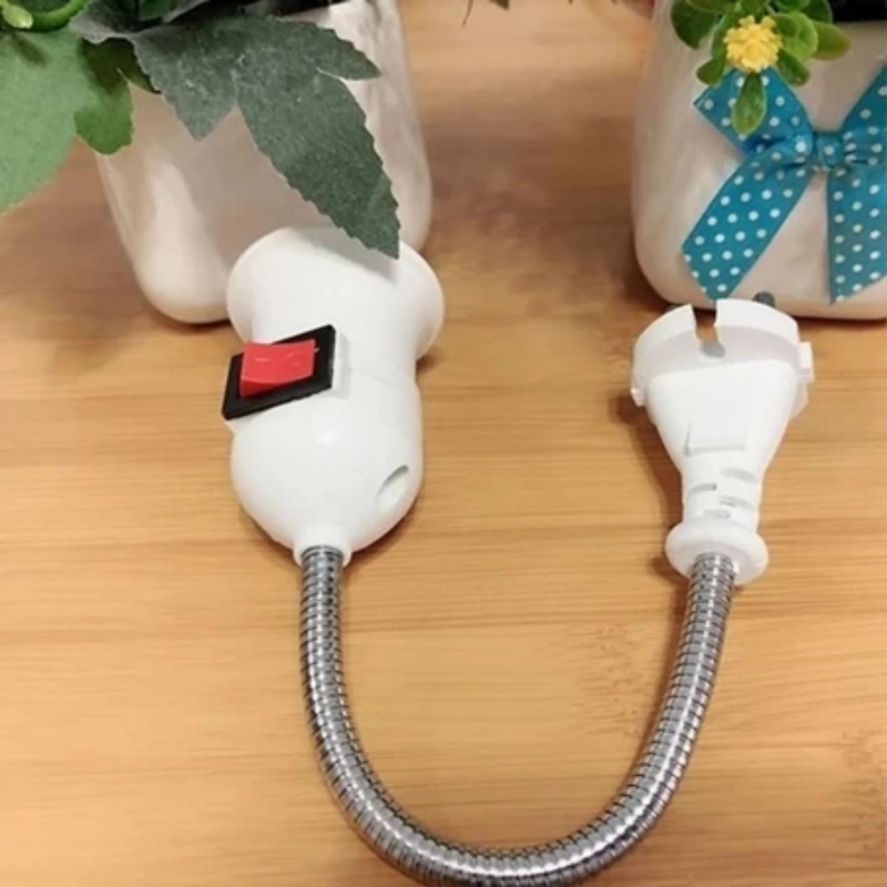 Chuôi Đèn Đui Đèn E27 Thân Uốn Dẻo Lò Xo Có Công Tắc Điều Chỉnh 360 20cm 25cm MOGEE | BigBuy360 - bigbuy360.vn