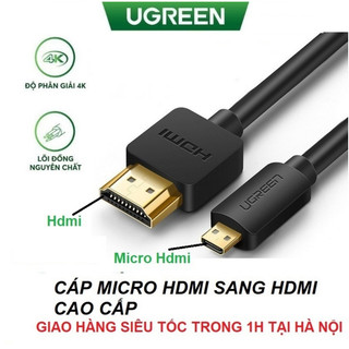 Cáp chuyển đổi micro hdmi sang hdmi ugreen 30103 dài 2m - hàng chính hãng