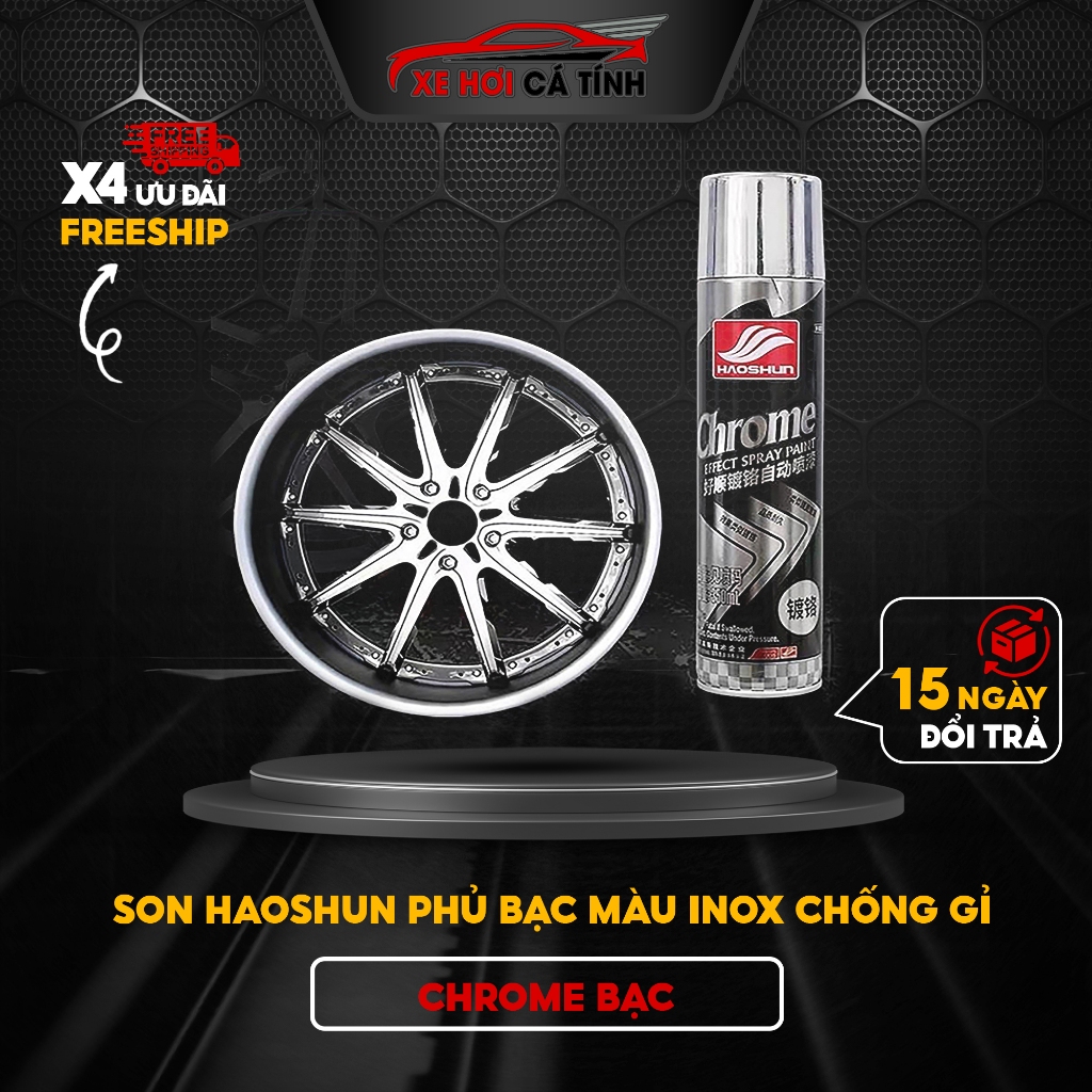 Sơn mạ chrome phù hợp sơn ngoài trời chống rỉ ,màu inox crom bạc loại cao cấp
