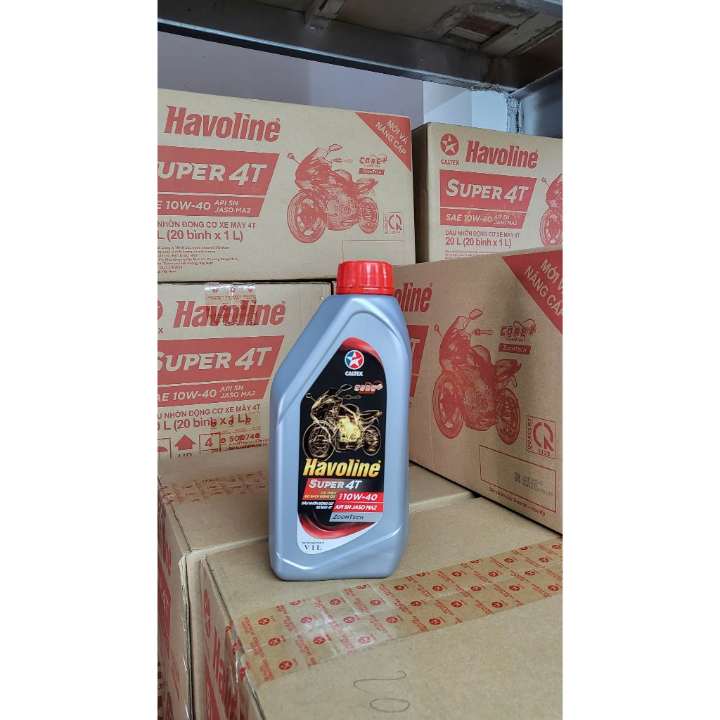 [HÀNG CHÍNH HÃNG] Dầu Nhớt Xe Máy CALTEX HAVOLINE Super4T 10W-40 ( 1L, 800ml)