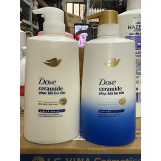  Dầu Gội Và Dầu Xả Dove Phục Hồi Hư Tổn 640g và 610g 