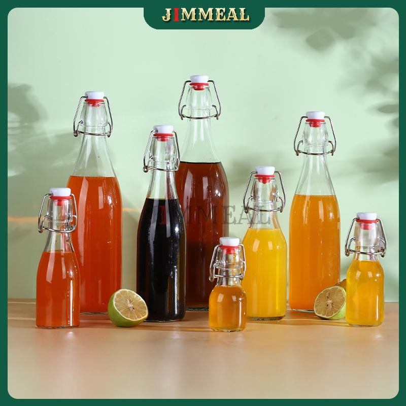 [Bao Vỡ] Chai Thủy Tinh Nắp Bật, Nắp Gài, Nắp Kẹp Khóa Inox JIMMEAL Đựng Trà Kombucha, Kefir Tạo Ga