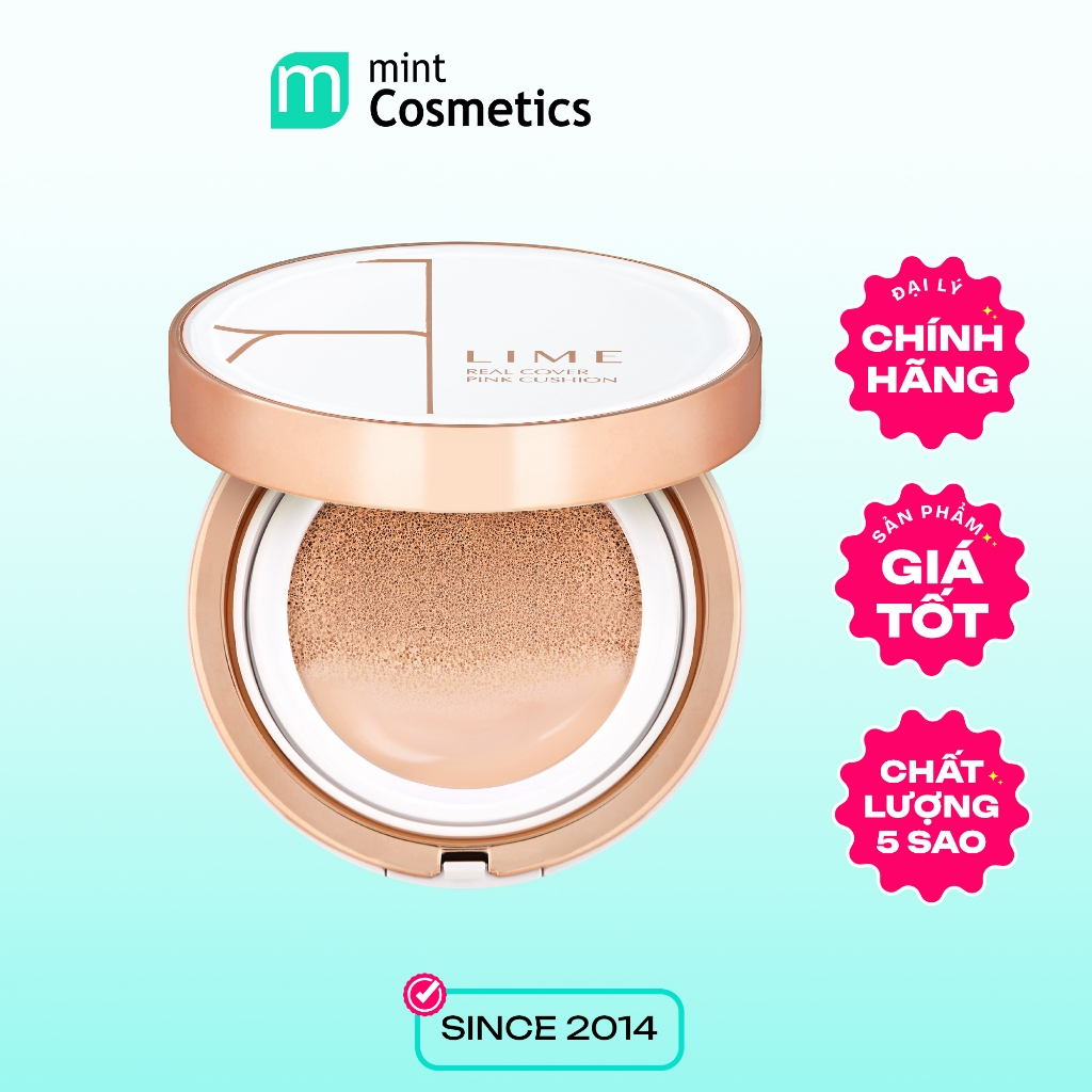 Phấn nước Cushion Lime Real Cover Pink SPF 50