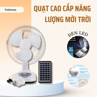  Quạt tích điện năng lượng mặt trời kiêm sạc dự phòng  Dùng 8-10h  TẶNG 2 BÓNG ĐÈN X514 