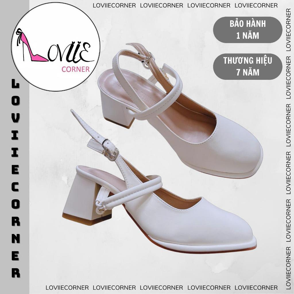 LOVIIECORNER GIÀY CAO GÓT BÚP BÊ LOLITA MŨI VUÔNG - GIÀY NỮ MARRY JANE  GÓT TRỤ VUÔNG 5 PHÂN - G2503