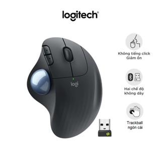 Chuột không dây Công Thái Học Logitech Ergo M575s Silent - Bluetooth, Giảm ồn, Trackball ngón cái