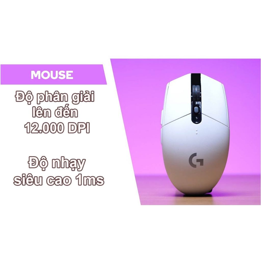 Chuột Gaming không dây Logitech G304 Lightspeed - Cảm biến HERO 12K - 1ms - Pin 250h - BH 24 tháng | BigBuy360 - bigbuy360.vn
