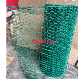  TỐT   Khổ cao 1m x dài 1m  Lưới sắt mắt cáo màu Xanh Ô lục giác chất lượng làm chuồng nuôi gà vịt thú cưng 