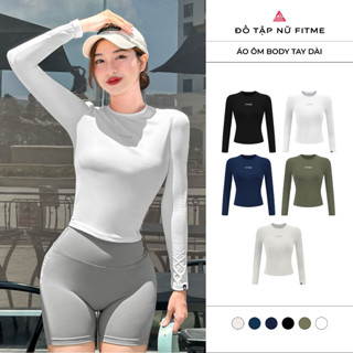  Áo thun tay dài tập gym nữ Fitme ôm body tôn dáng thấm hút mồ hôi tốt ACDB01 