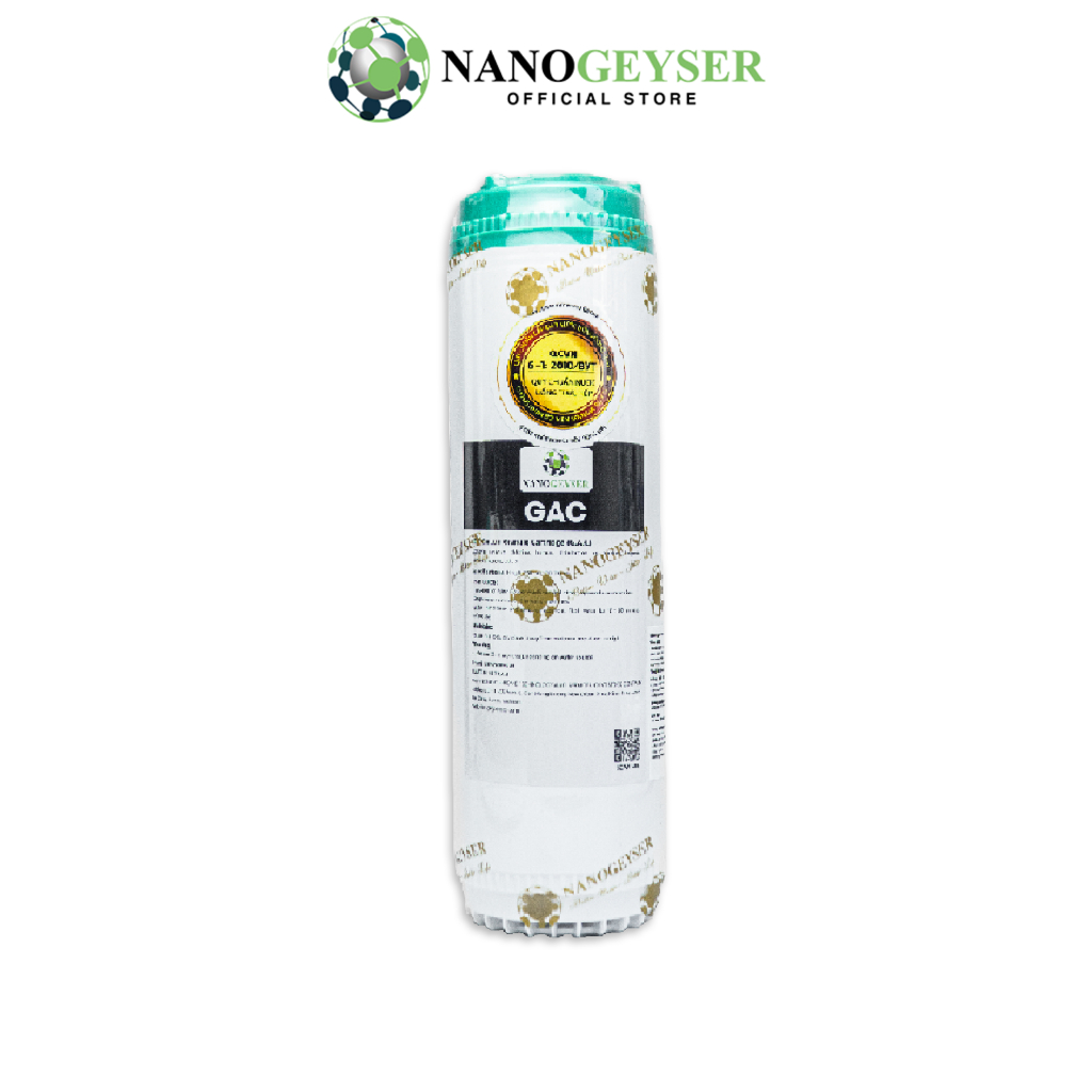 Lõi GAC Nano Geyser Geyser, Lõi lọc nước số 2 máy RO, Dùng cho các dòng máy lọc nước RO, Kangaroo, K
