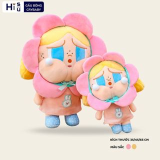    SẴN GIAO   Gấu bông crybaby đeo hoa đáng yêu thú nhồi bông cry baby em bé khóc làm quà tặng cho bạn gái,cho bé 