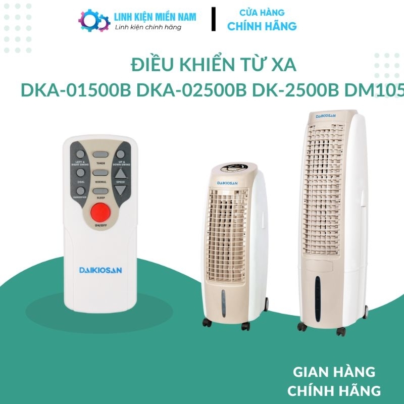 Điều khiển từ xa quạt điều hòa Daikio DKA-02500B DKA 01500B DK-2500B DM105 - chính hãng