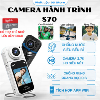  Camera hành trình mini Camera thể thao S70 Máy quay phim cầm tay gopro có màn hình HD sắc nét 