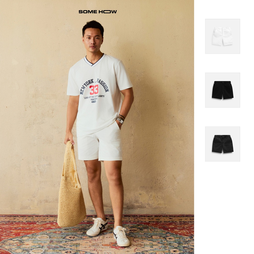 Quần Short Nam Kaki August Basic, Chất Vải Cotton Spandex Thoải Mái, QS0096, SOME HOW STORE