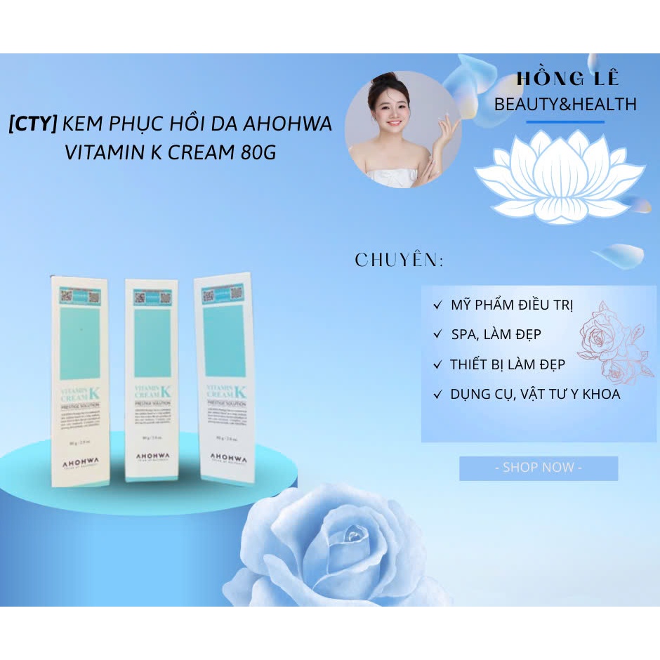 [CHÍNH HÃNG] Kem phục hồi da Ahohwa Vitamin K Cream 80g