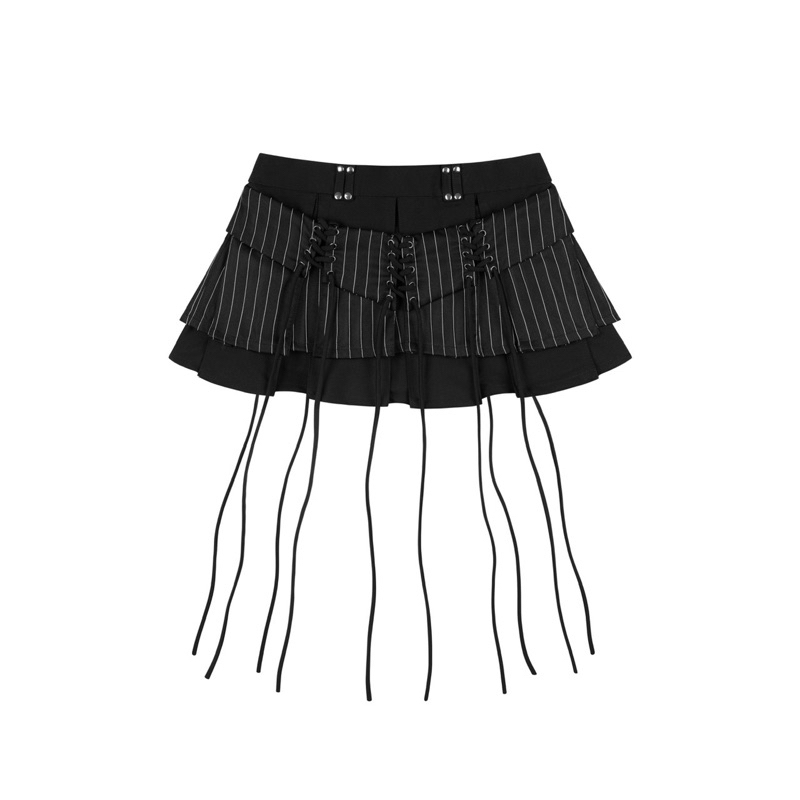 PRINCSSCLUB - Váy 2 layer có thắt dây phong cách gothic - DRAMA SKIRT