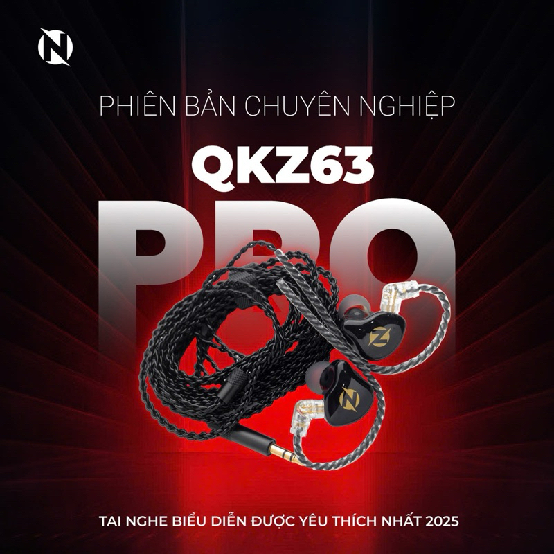 Tai nghe kiểm âm hát live inear QKZ63 Pro