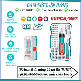 Bộ tua vít đa năng 55 chi tiết TOTAL TACSD30556 bộ tuốc nơ vít được tinh luyện chắc chắn bển bỉ