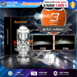 Đèn Bi Led Mini H4 AOZOOM Công Suất 40W Cos 75W Pha Bi Cầu Led H4 Aozoom Lắp Ô Tô Xe Máy- BH 3 Năm 
